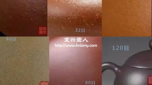 不同目數的紫砂對比圖