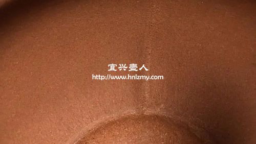 手工紫砂壺內部的接頭痕跡示意圖
