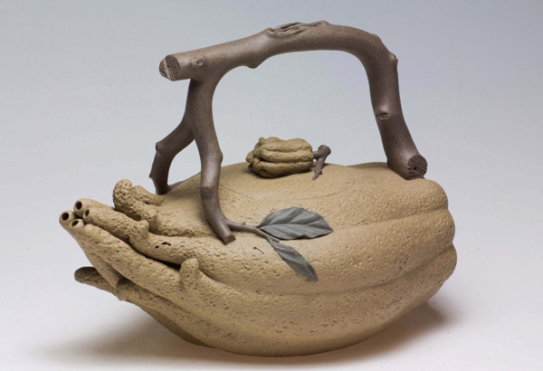 張正中作品佛手紫砂壺