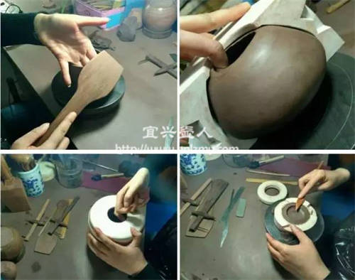 拍打形狀，借助模具最終成型