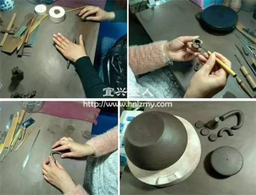 制作壺把、壺嘴等